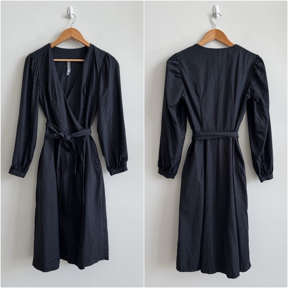 EMMA KNUDSEN • Reese Wrap Dress in Black - Picture 3 of 13